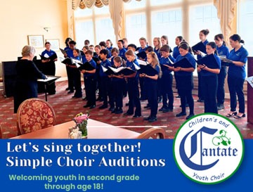 Auditions: Cantate Children's & Youth Choir